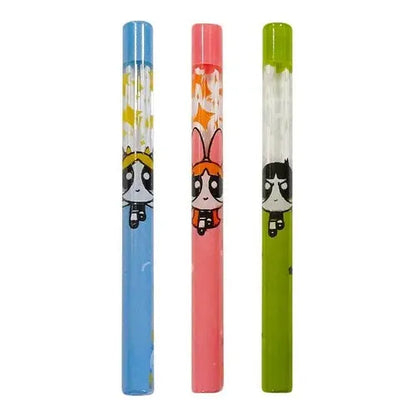 Kit 3 Piteiras de Vidro Longa – Edição Meninas Super Poderosas